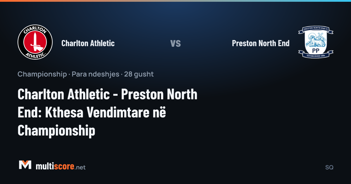 Charlton Athletic ve Preston North End oyuncuları The Valley'de mücadele ederken