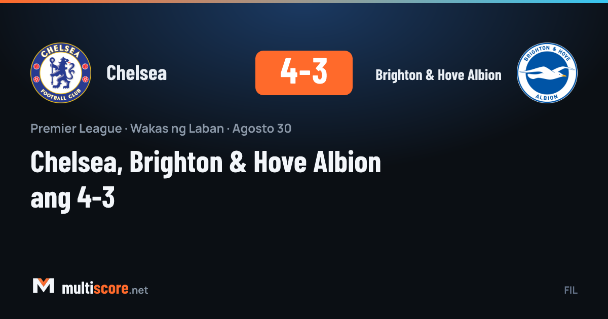 Chelsea - Brighton & Hove Albion Premier League maçı