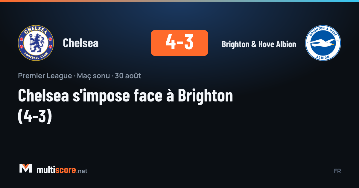 Chelsea - Brighton & Hove Albion Premier League maçı