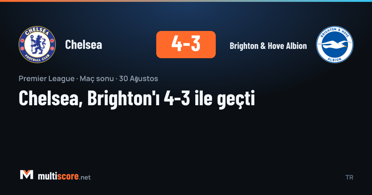 Chelsea - Brighton & Hove Albion Premier League maçı