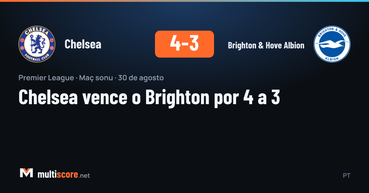 Chelsea - Brighton & Hove Albion Premier League maçı