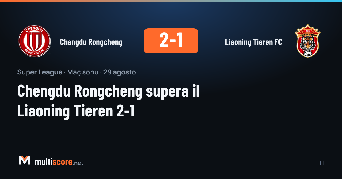 Chengdu Rongcheng - Liaoning Tieren FC maçından bir kare