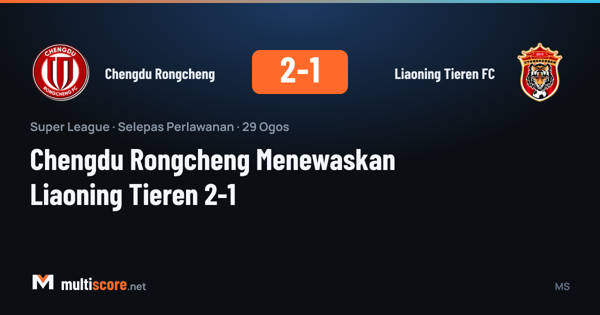 Chengdu Rongcheng - Liaoning Tieren FC maçından bir kare