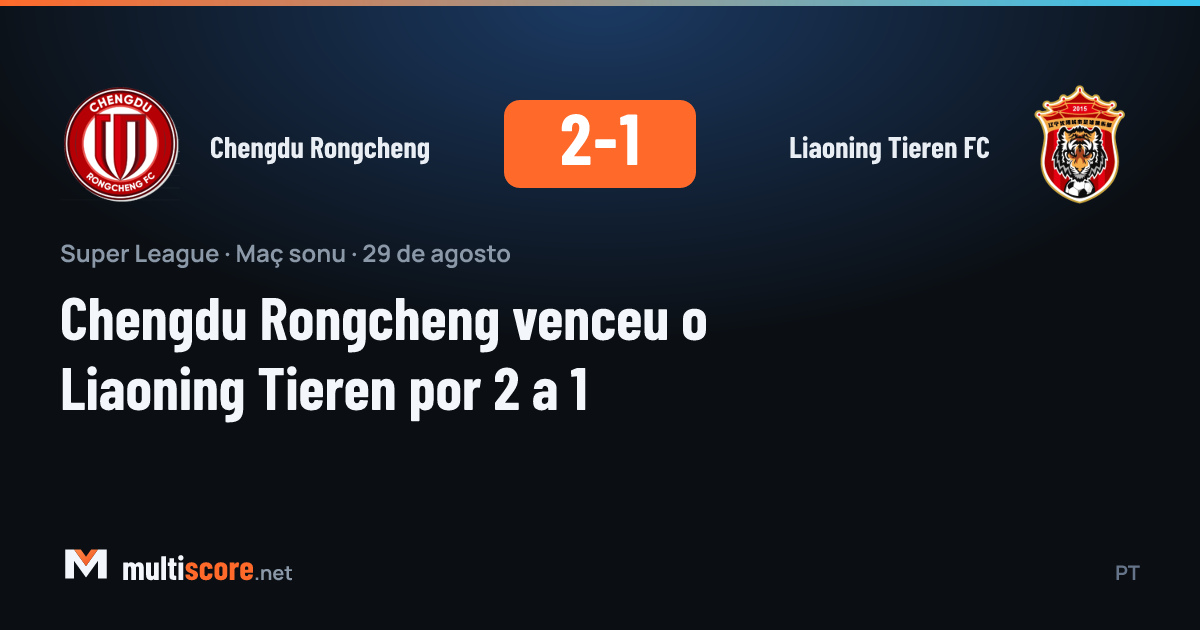 Chengdu Rongcheng - Liaoning Tieren FC maçından bir kare