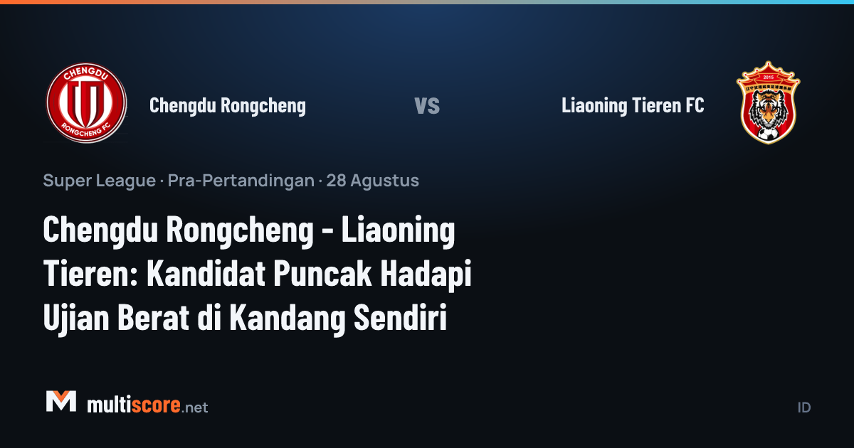 Chengdu Rongcheng - Liaoning Tieren FC