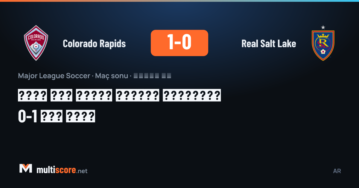 Colorado Rapids - Real Salt Lake maçından bir görüntü