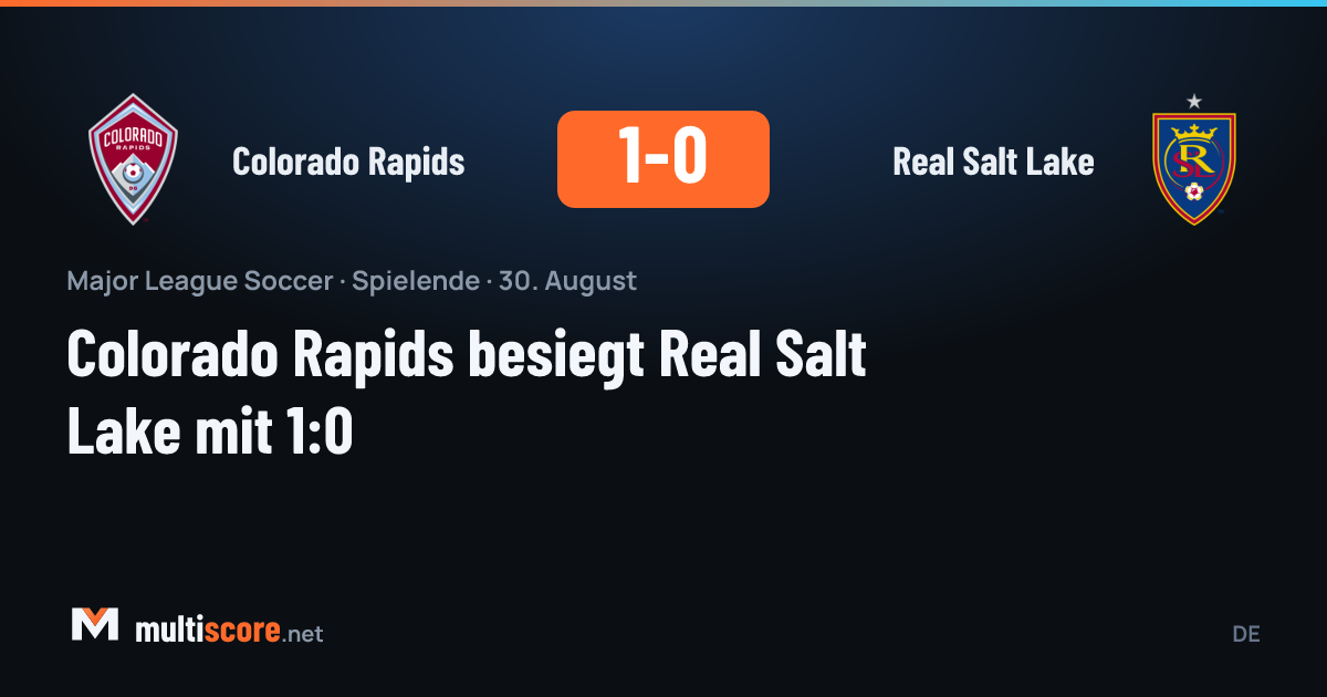 Colorado Rapids - Real Salt Lake maçından bir görüntü