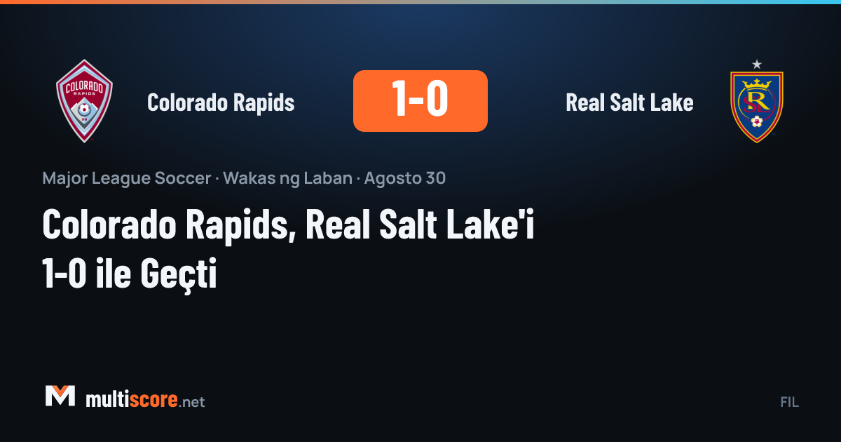 Colorado Rapids - Real Salt Lake maçından bir görüntü