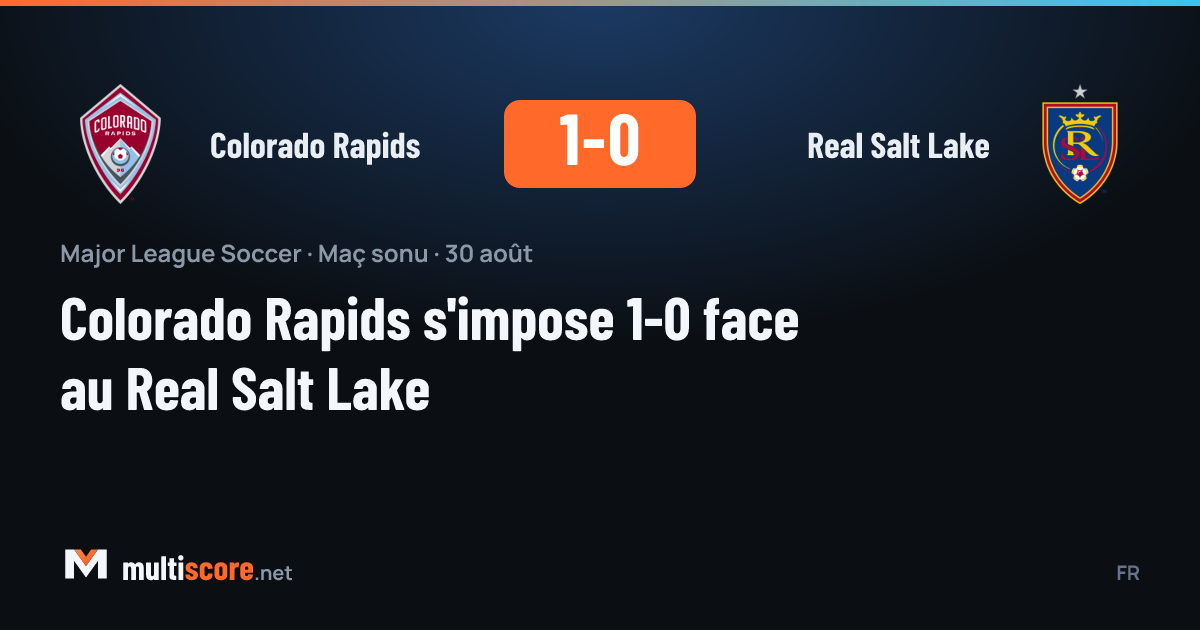 Colorado Rapids - Real Salt Lake maçından bir görüntü