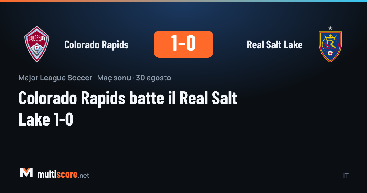 Colorado Rapids - Real Salt Lake maçından bir görüntü