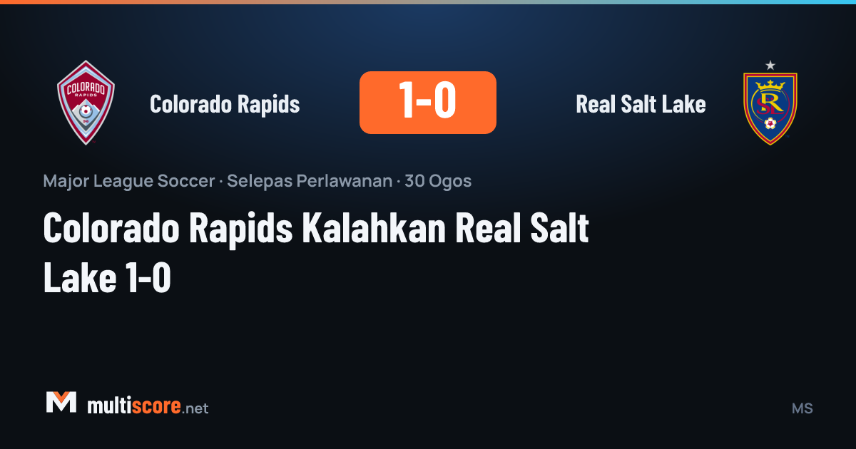 Colorado Rapids - Real Salt Lake maçından bir görüntü