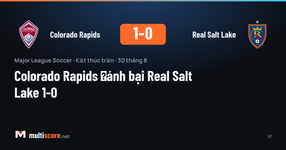 Colorado Rapids - Real Salt Lake maçından bir görüntü