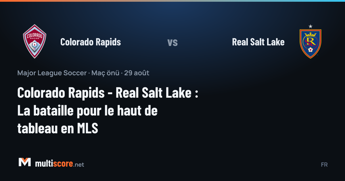 Colorado Rapids ve Real Salt Lake oyuncuları MLS maçında mücadele ederken