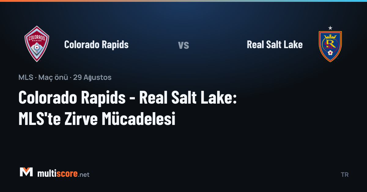 Colorado Rapids ve Real Salt Lake oyuncuları MLS maçında mücadele ederken