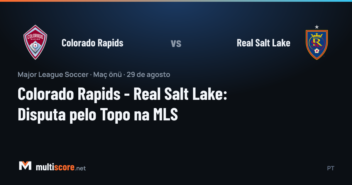Colorado Rapids ve Real Salt Lake oyuncuları MLS maçında mücadele ederken