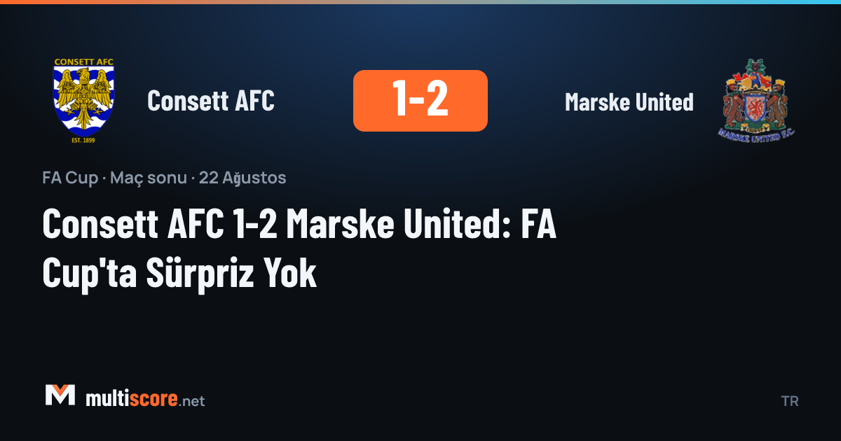 Consett AFC ve Marske United arasındaki FA Cup maçından bir kare