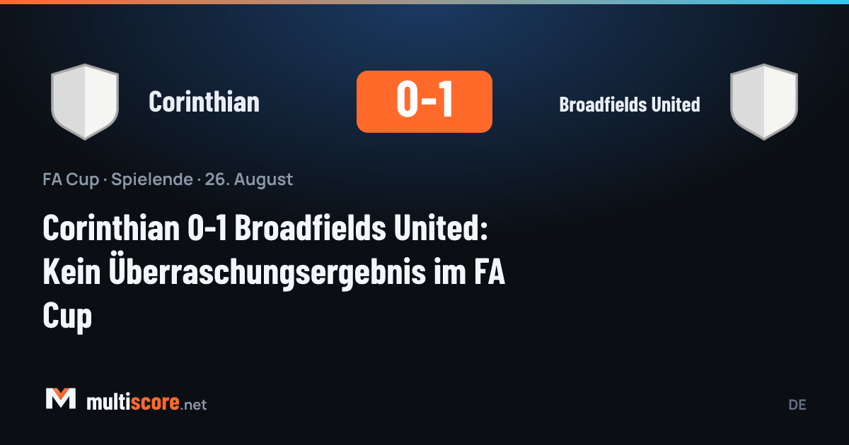Corinthian - Broadfields United