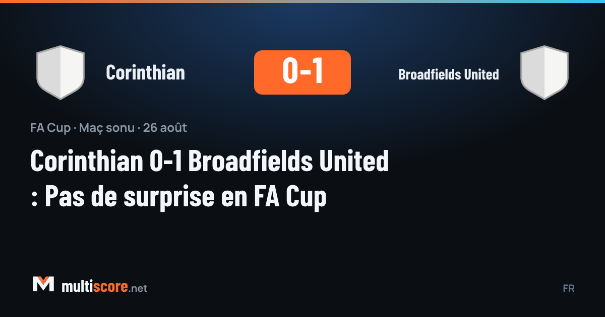 Corinthian - Broadfields United