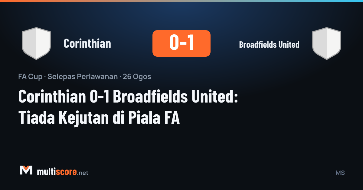 Corinthian - Broadfields United