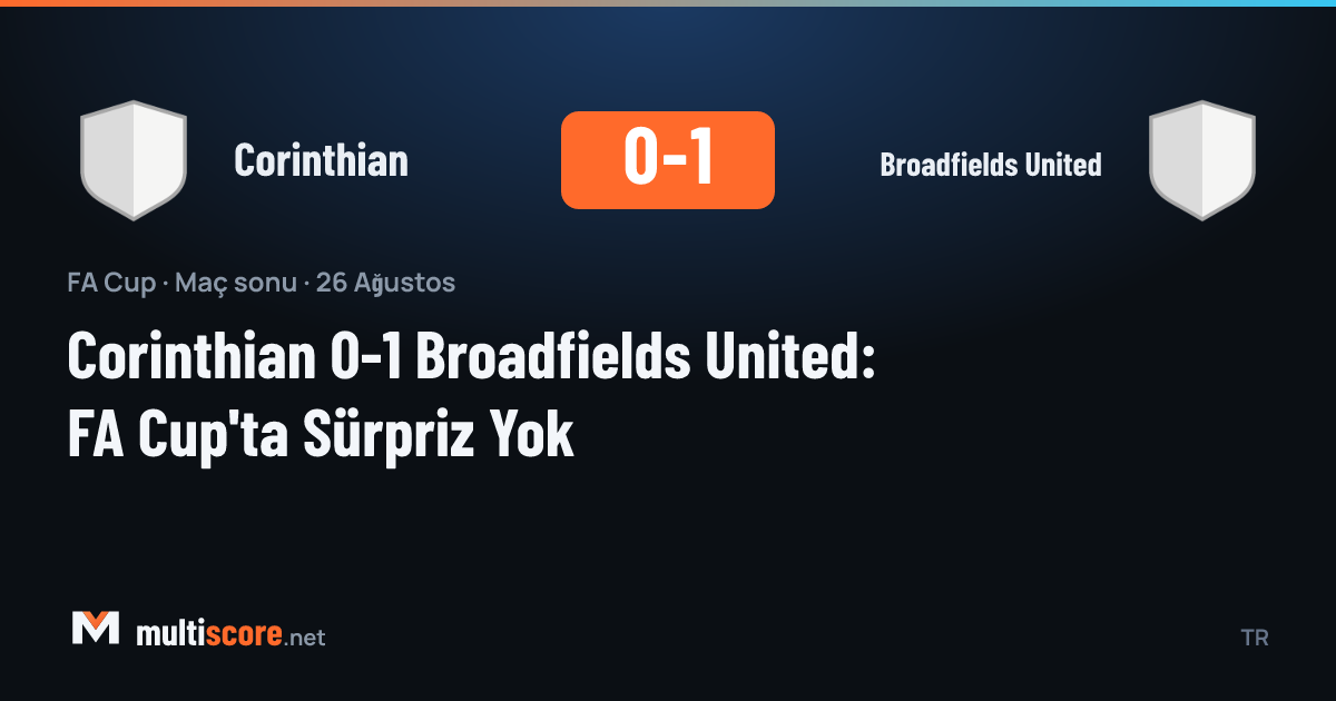 Corinthian - Broadfields United