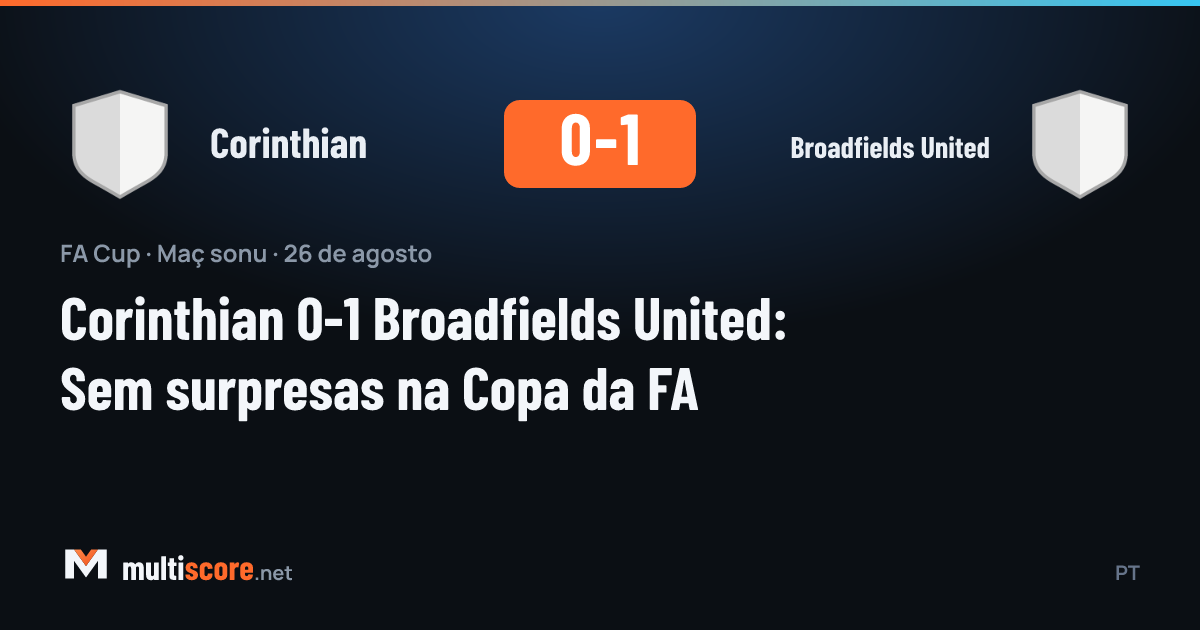 Corinthian - Broadfields United