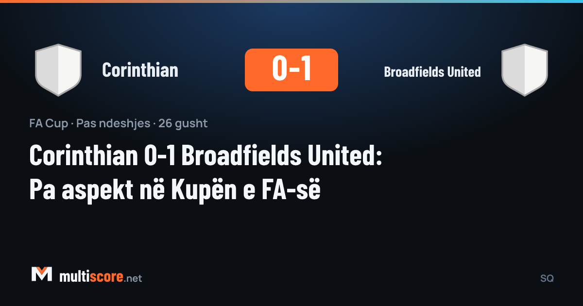 Corinthian - Broadfields United