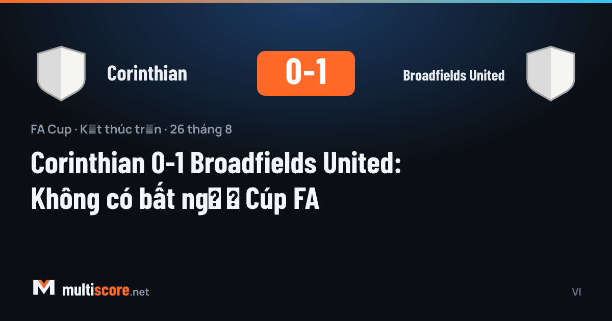 Corinthian - Broadfields United
