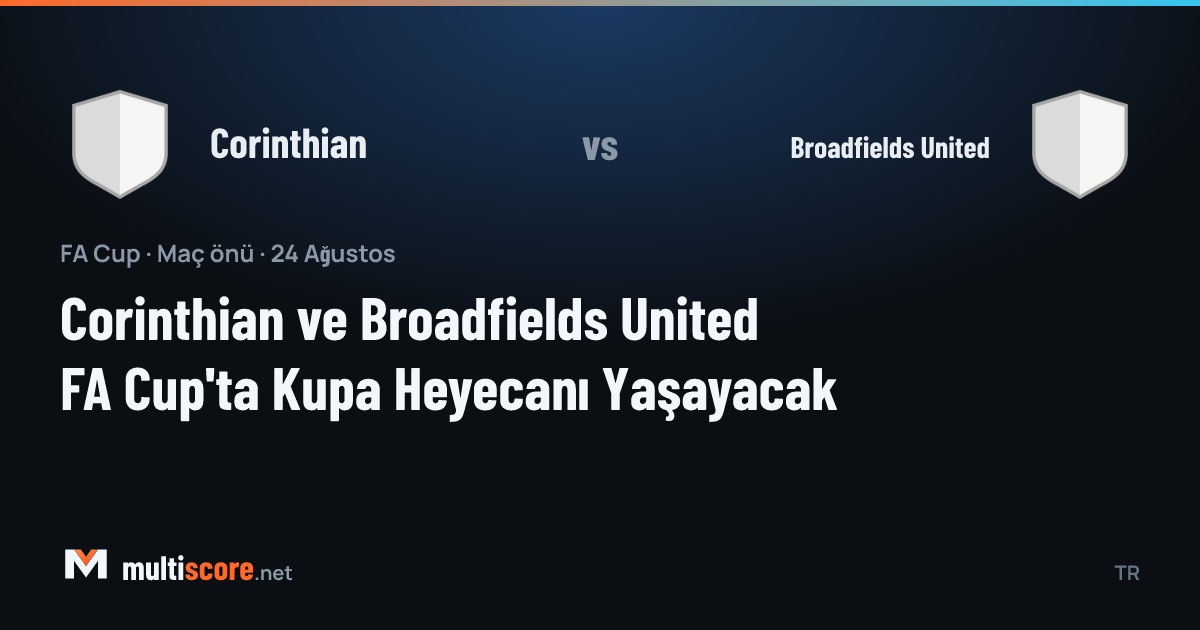 Corinthian - Broadfields United