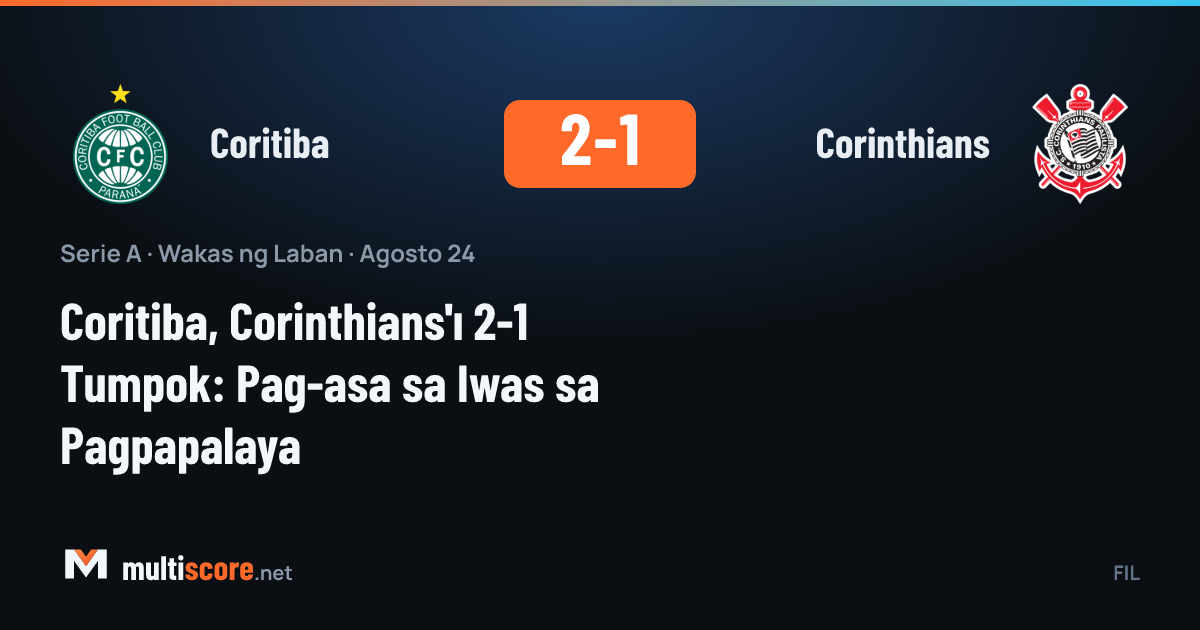 Coritiba ile Corinthians arasındaki Serie A maçından bir kare
