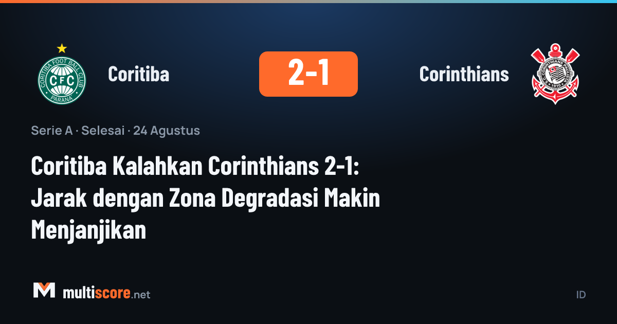 Coritiba ile Corinthians arasındaki Serie A maçından bir kare