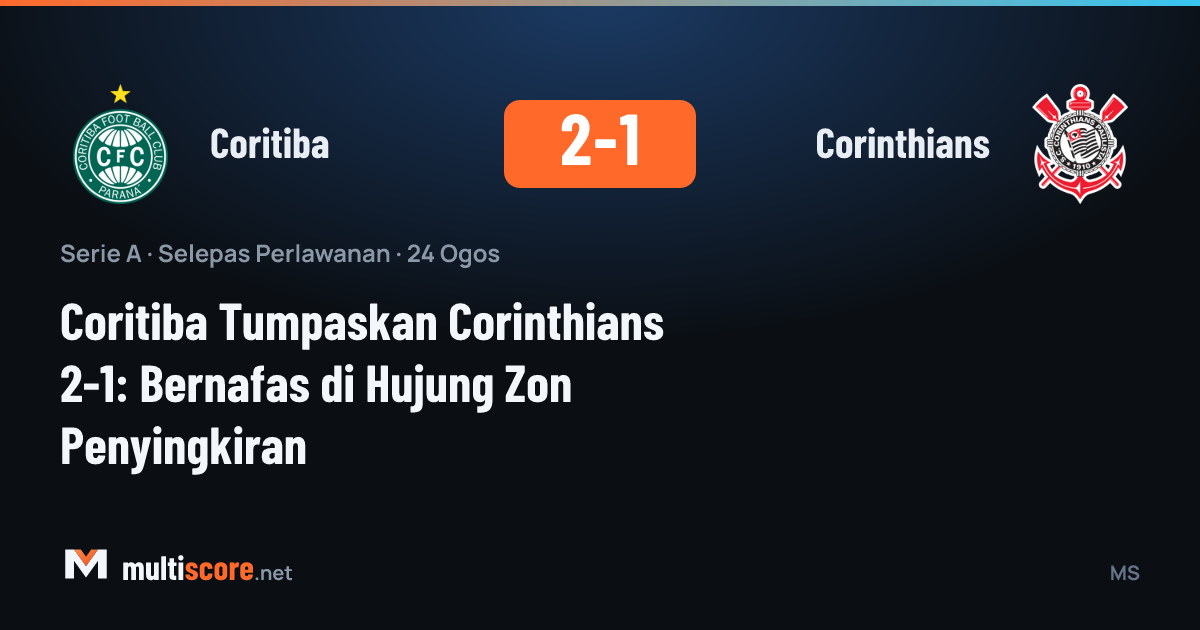 Coritiba ile Corinthians arasındaki Serie A maçından bir kare