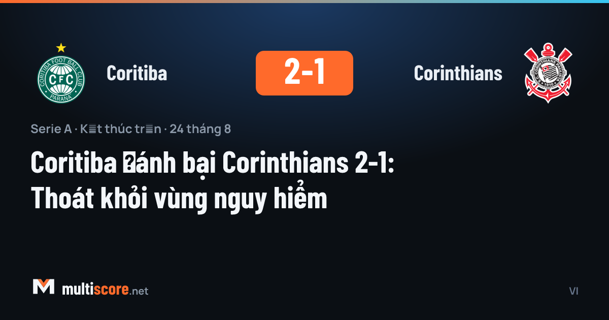 Coritiba ile Corinthians arasındaki Serie A maçından bir kare