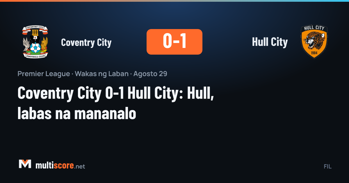 Coventry City Hull City Premier League maçı
