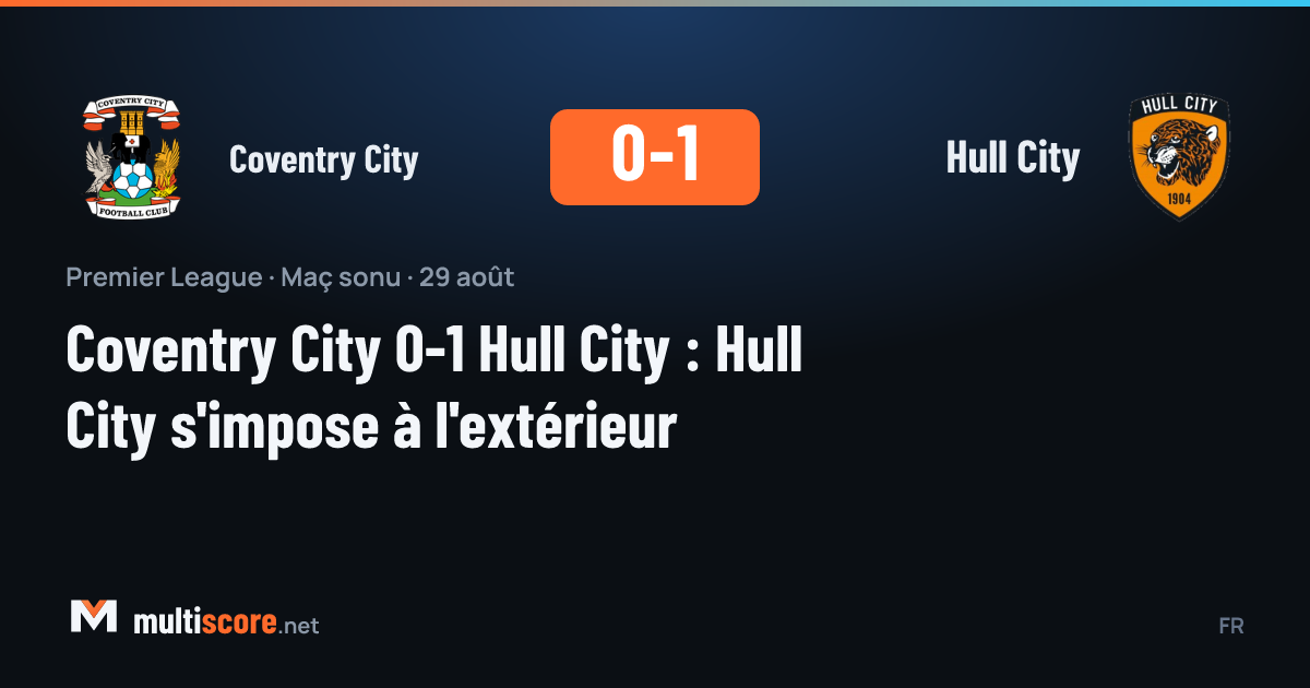 Coventry City Hull City Premier League maçı