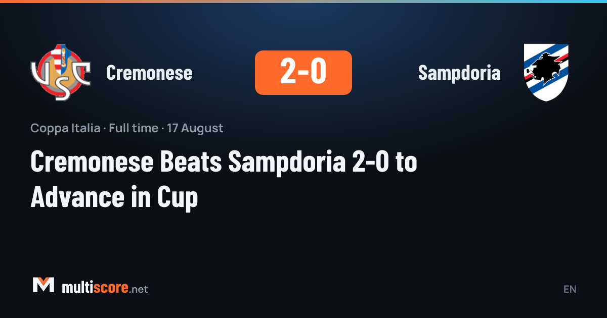Cremonese oyuncuları Sampdoria karşısında gol sevinci yaşıyor
