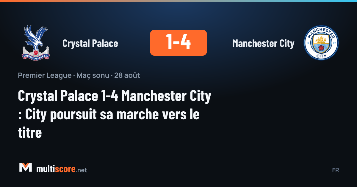Crystal Palace ve Manchester City oyuncuları Premier League maçında mücadele ediyor