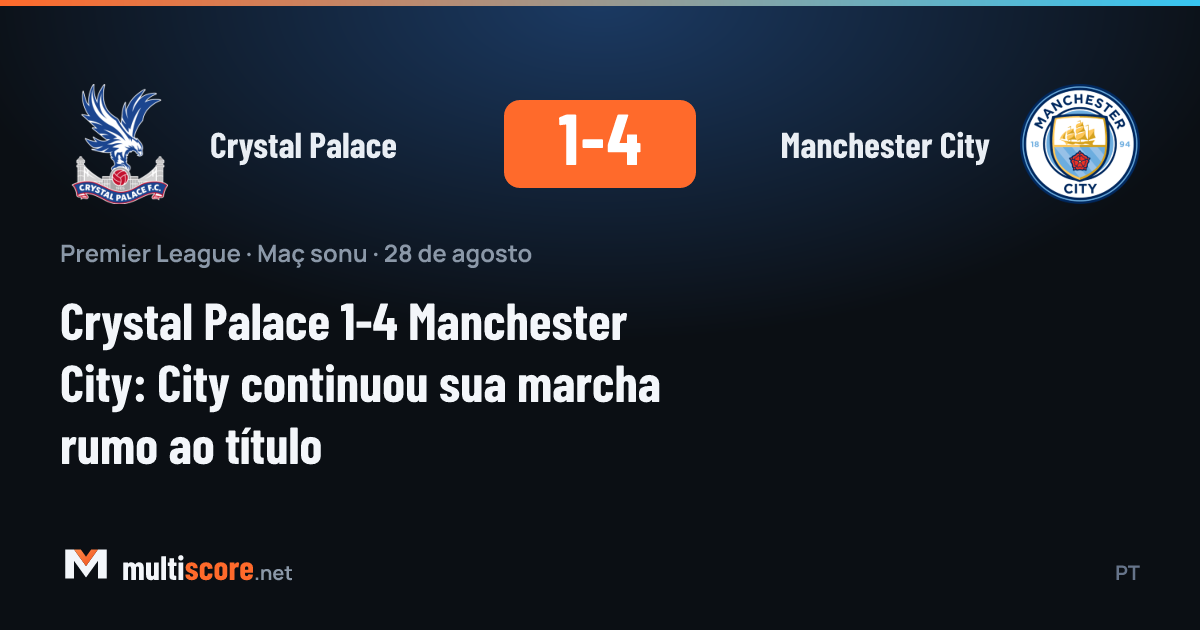 Crystal Palace ve Manchester City oyuncuları Premier League maçında mücadele ediyor