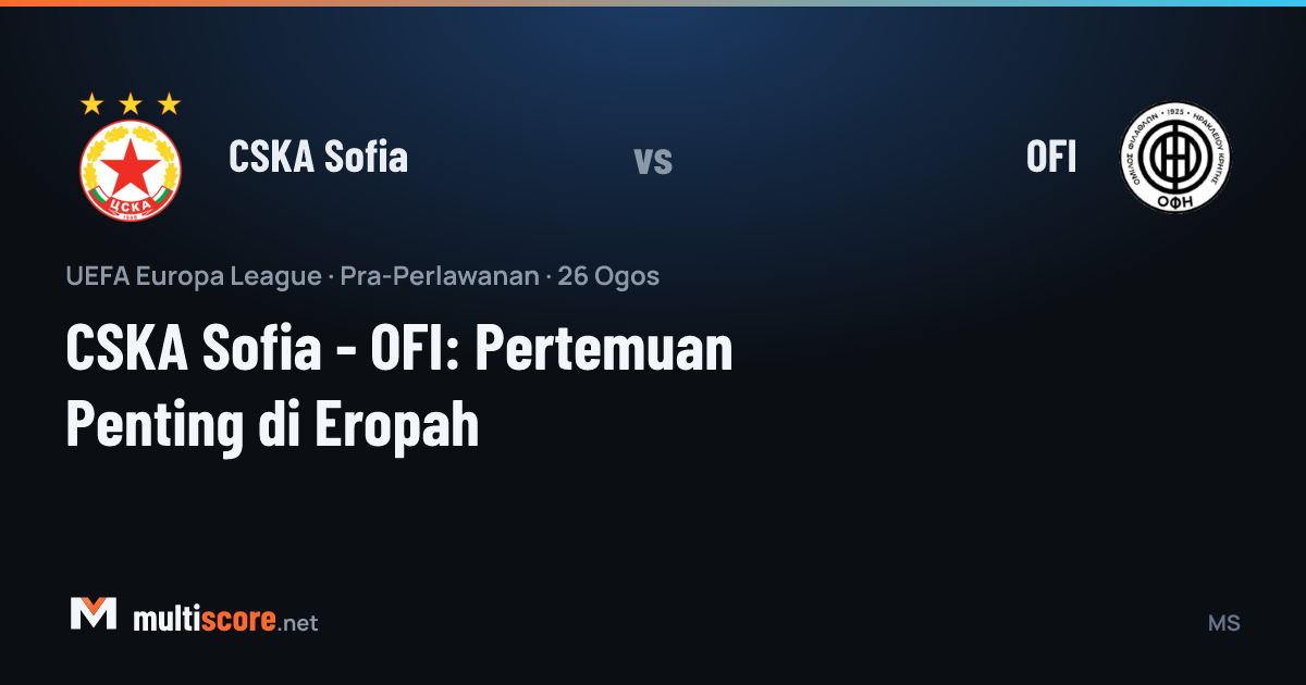 CSKA Sofia ve OFI takımlarının Avrupa Ligi maç önü görseli