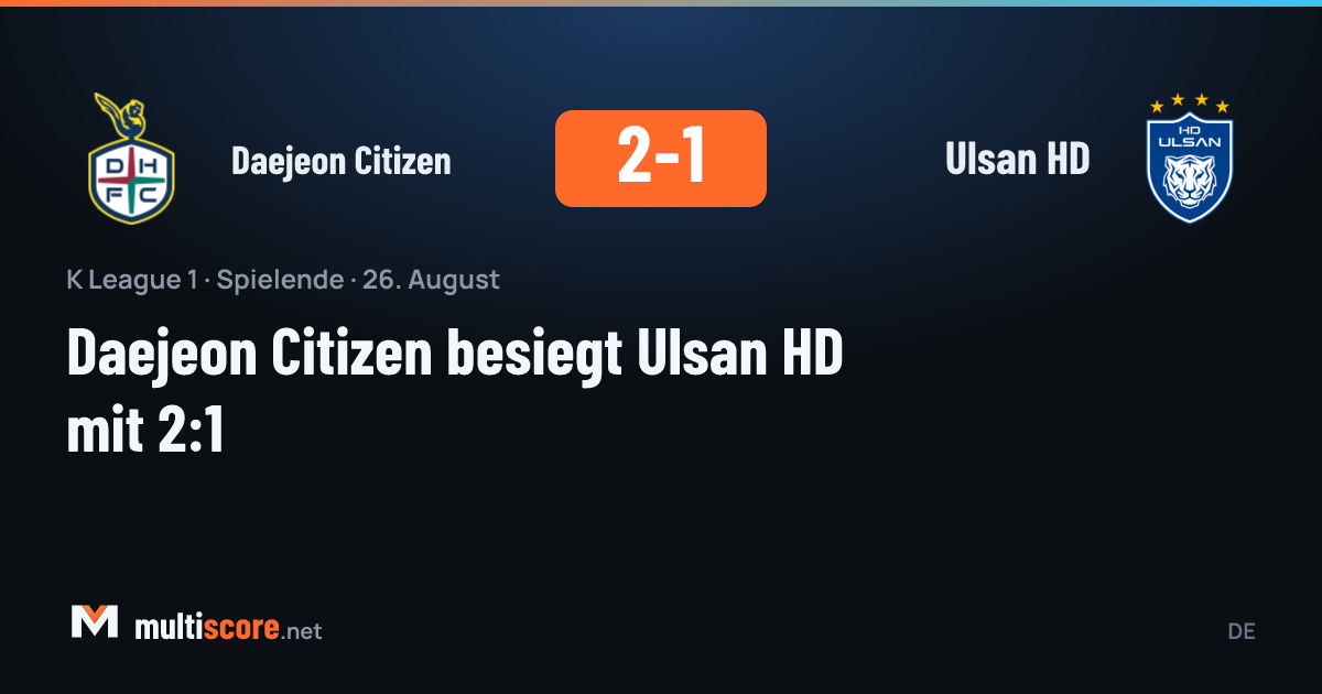Daejeon Citizen ve Ulsan HD oyuncuları K League 1 maçında mücadele ediyor