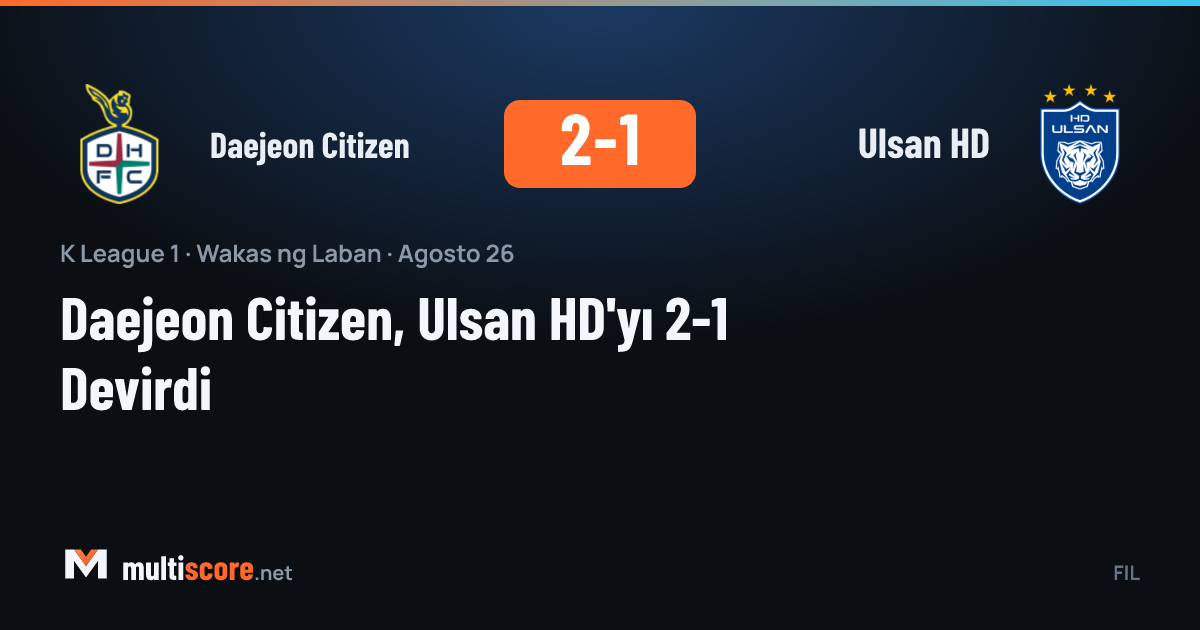 Daejeon Citizen ve Ulsan HD oyuncuları K League 1 maçında mücadele ediyor