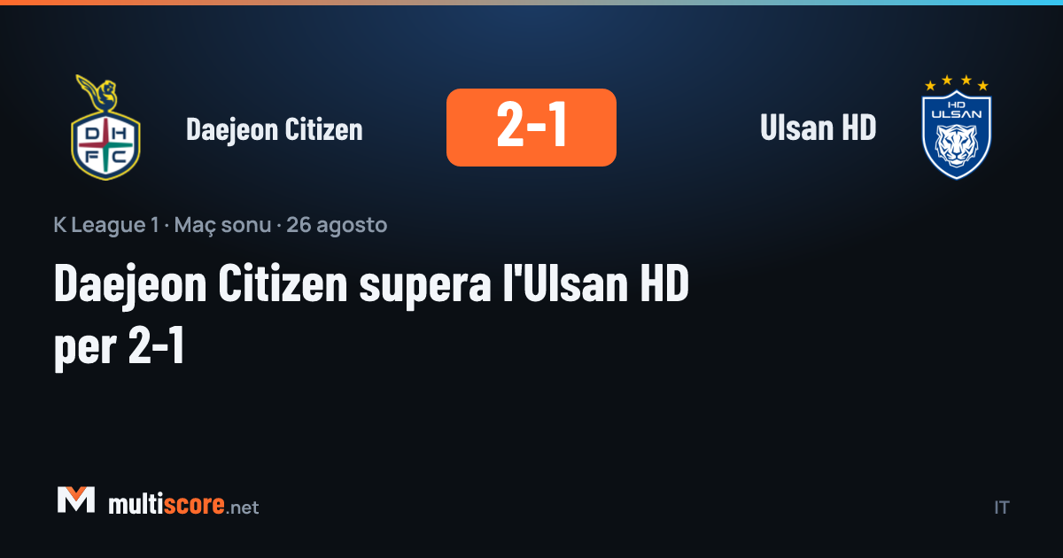 Daejeon Citizen ve Ulsan HD oyuncuları K League 1 maçında mücadele ediyor