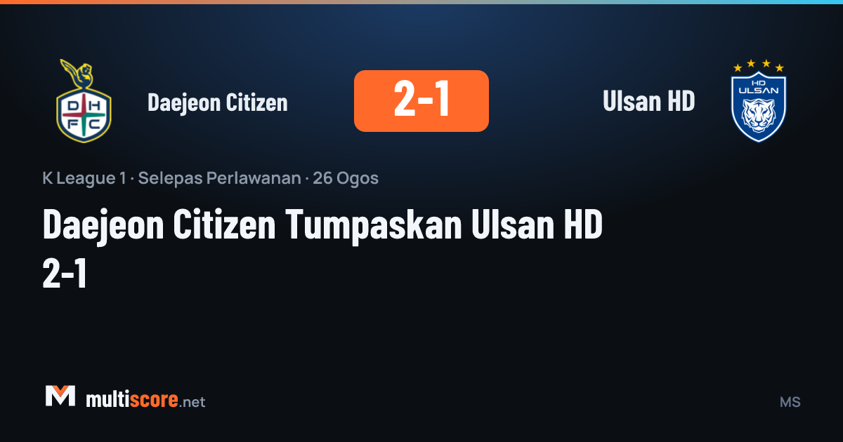 Daejeon Citizen ve Ulsan HD oyuncuları K League 1 maçında mücadele ediyor