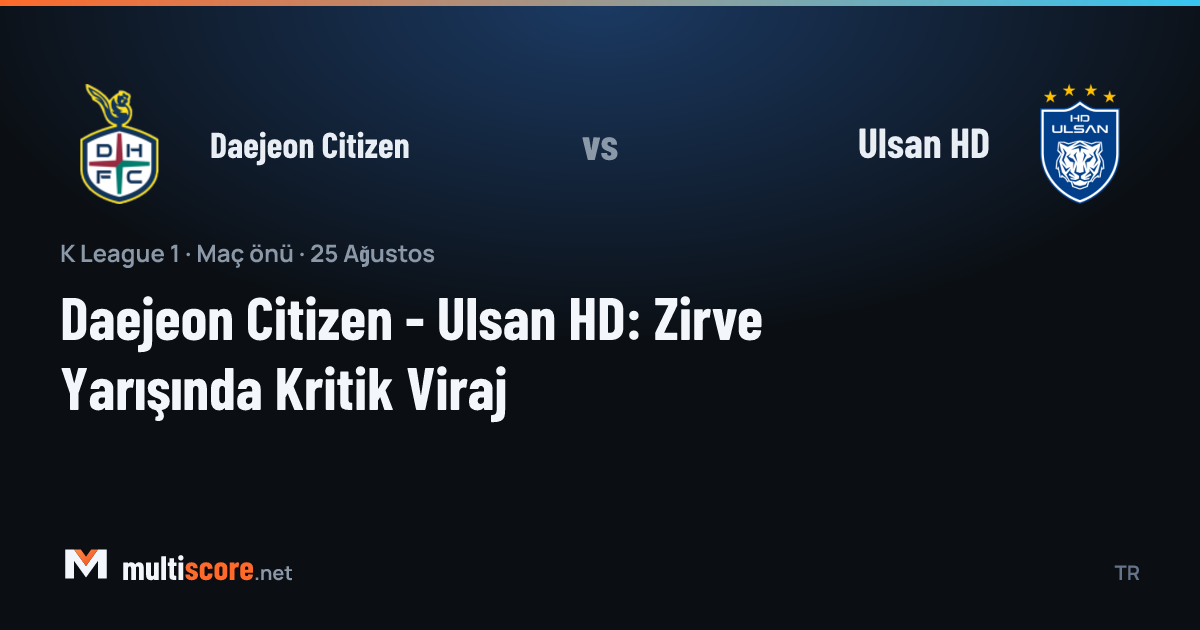 Daejeon Citizen ve Ulsan HD oyuncuları K League 1 maçı öncesi saha içinde
