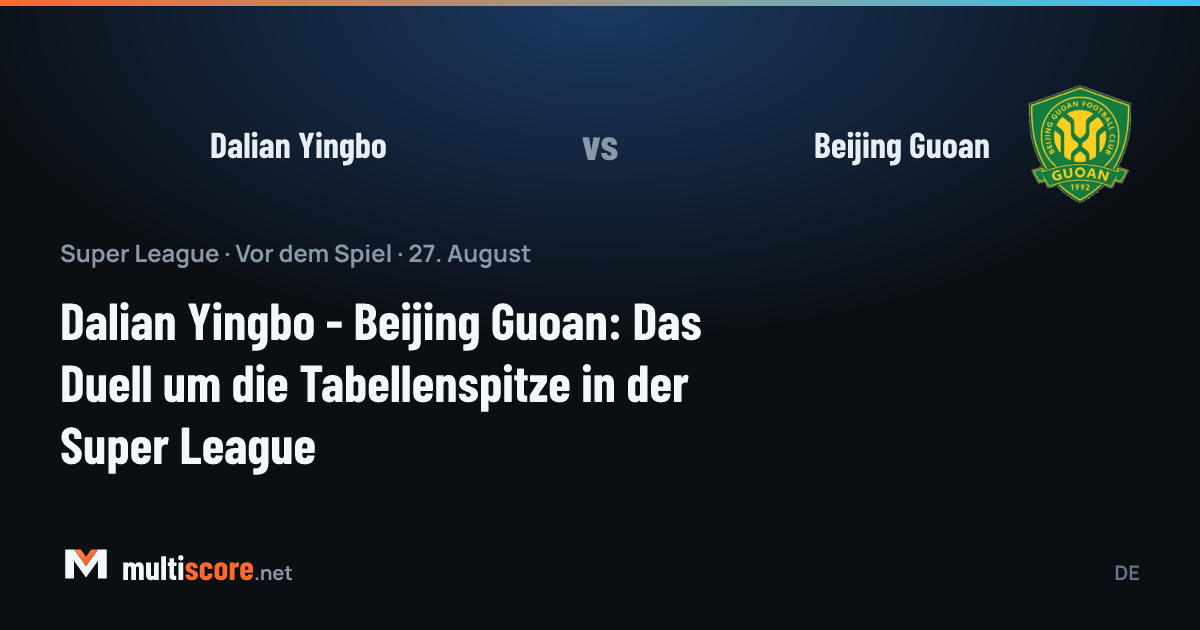 Dalian Yingbo - Beijing Guoan maç önü görseli
