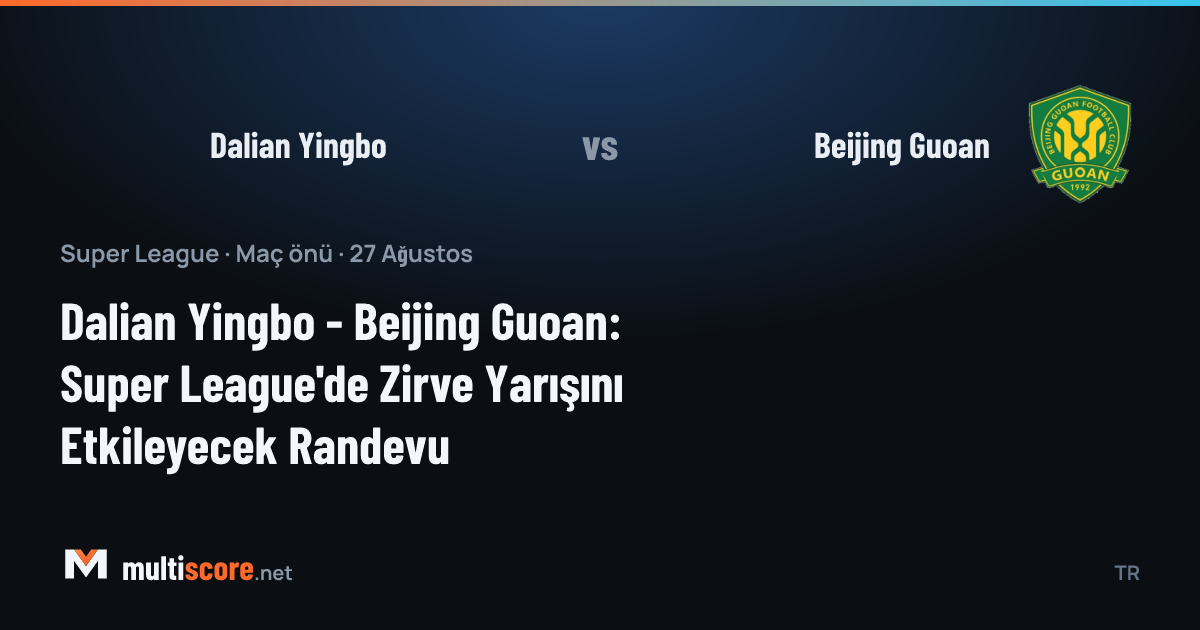 Dalian Yingbo - Beijing Guoan maç önü görseli