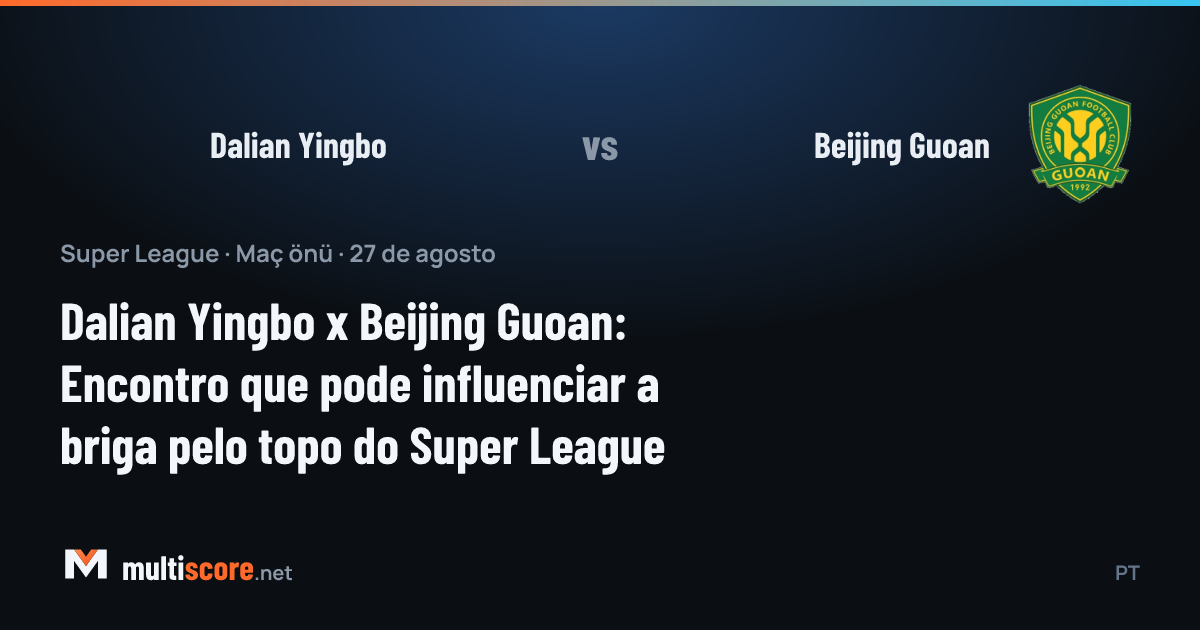 Dalian Yingbo - Beijing Guoan maç önü görseli
