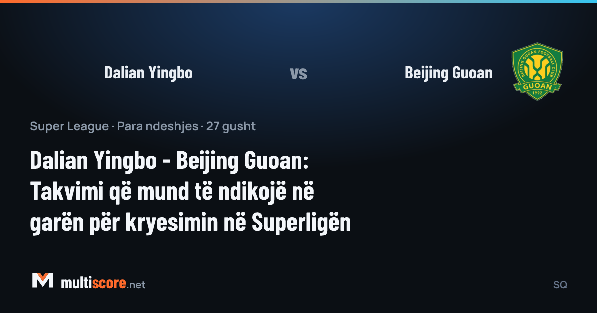 Dalian Yingbo - Beijing Guoan maç önü görseli
