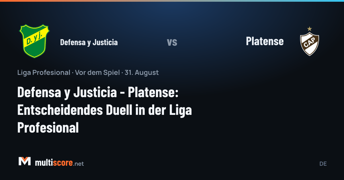 Defensa y Justicia - Platense maç öncesi