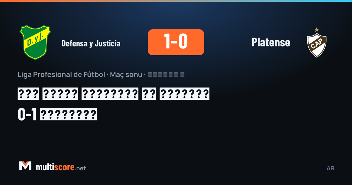 Defensa y Justicia - Platense