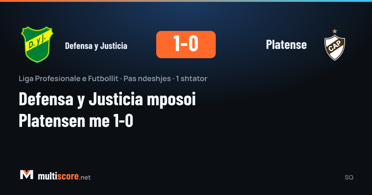 Defensa y Justicia - Platense
